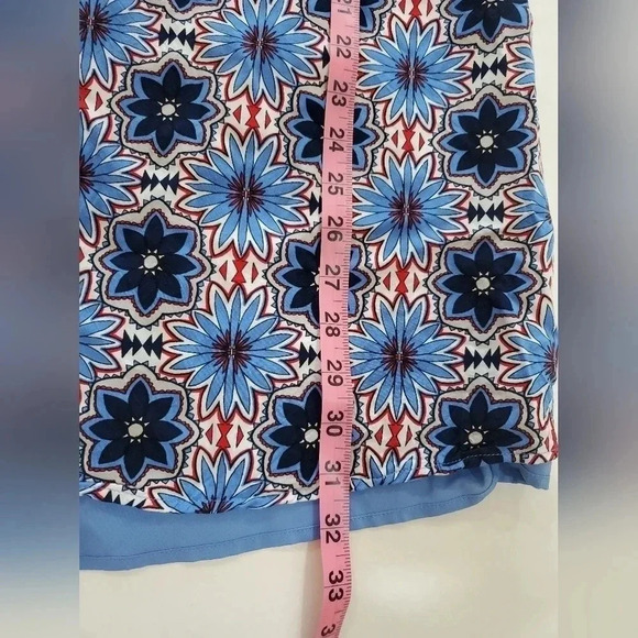 1. State XS Racerback blue and Red Floral Dress Mini Summer Sun - Picture 6 of 8
